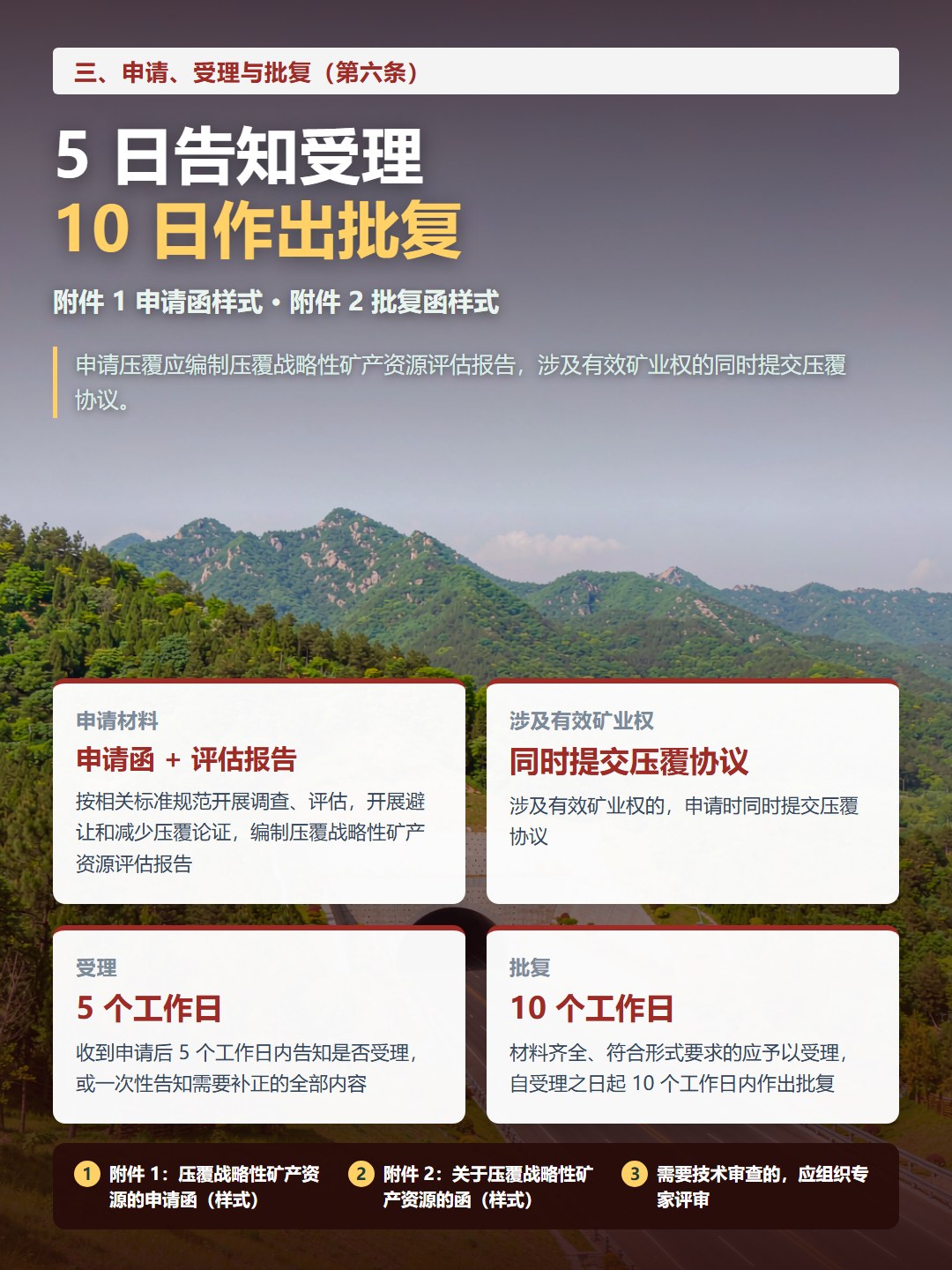 5 日告知受理，10 日作出批复